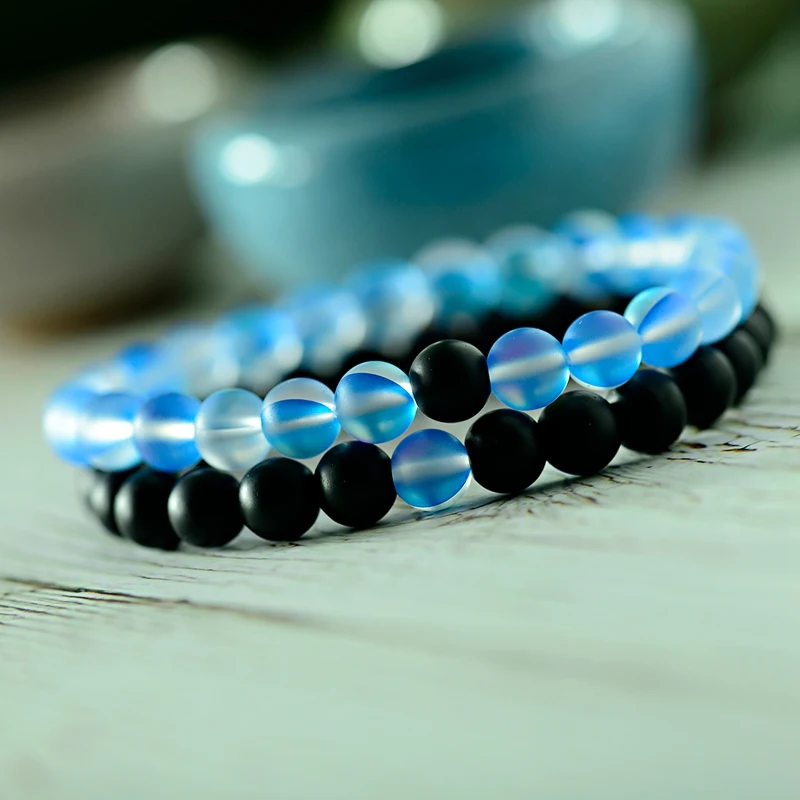 Женский классический браслет с бусинами 2 шт./компл. модный лабрадоритом и