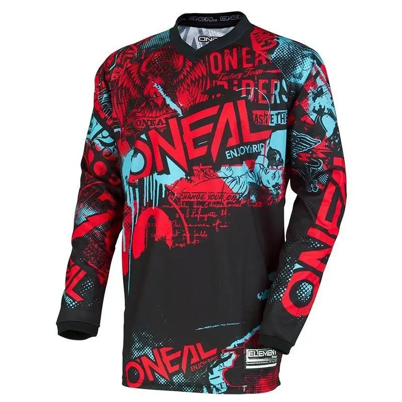 Men Long Sleeve O-Neck Shape Motorcycle Outdoor Speed Motocross Racing Quick-drying Jersey motocross jersey | Спорт и развлечения