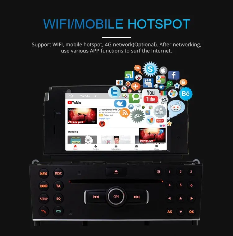 JDASTON Android 9,0 автомобильный dvd-плеер для Mercedes Benz C200 C180 W204 2007-2010 Мультимедиа gps стерео 1Din радио 4G+ 64G Восьмиядерный