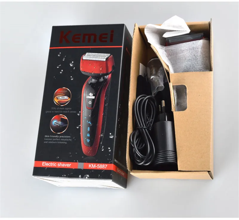 Kemei 3 in 1 Triple Blade Waterproof Electric Hair Trimmer/Nose Trimmer/Washable Shave Razor Sideburn Cutter Shaver | Бытовая техника