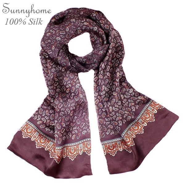 Мужская шелковая шаль Золотого Дракона шарф из 100% сатина с цветочным принтом