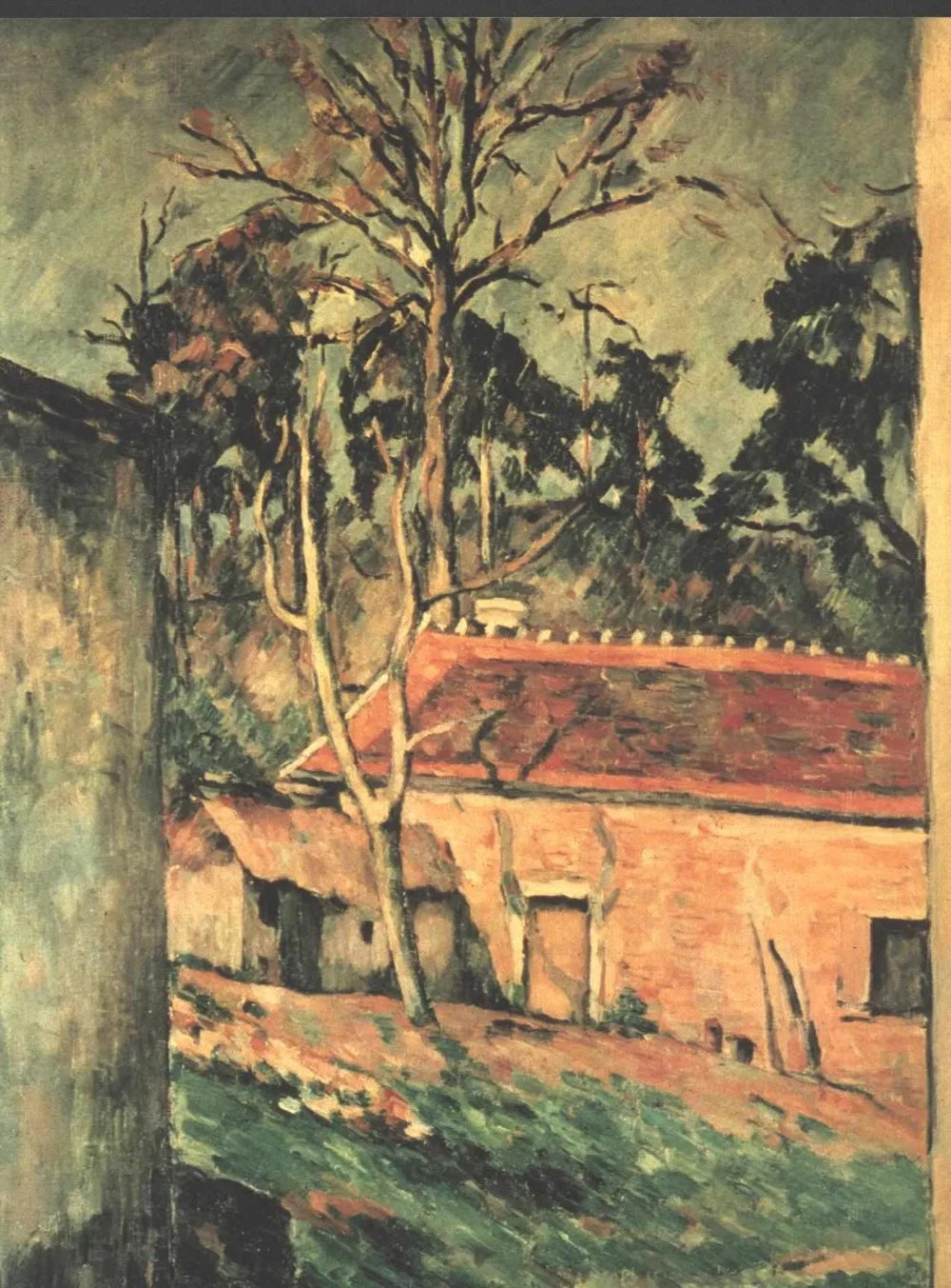 

oil paintings,Handmade Oil Painting Reproduction on linen canvas,farmyard-at-auvers BY paul Cezanne,landscape oil paintings