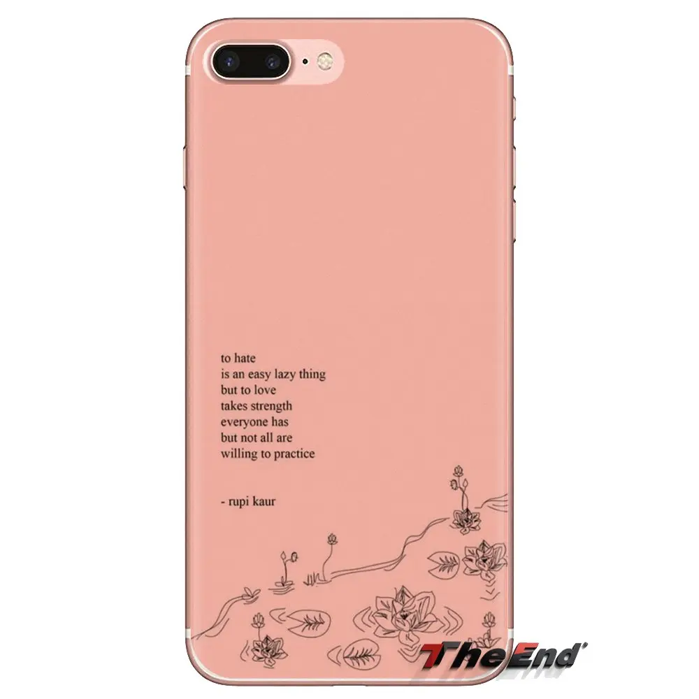 Для iPod Touch Apple iPhone 4 4S 5 5S SE 5C 6 6S 7 8 X XR XS Plus MAX розовый поэт цитаты стихи ТПУ прозрачные