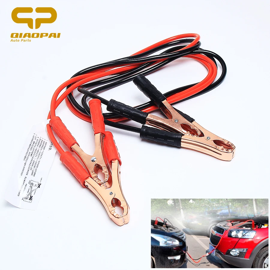 Car Battery Clip Battery Jump Cable 500A Alligator Clip Connector Plug Emergency Car Bag Red Black Firewire Power Line