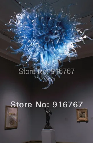 

LR006 - Free Shipping Blue Blown Glass Chandelier
