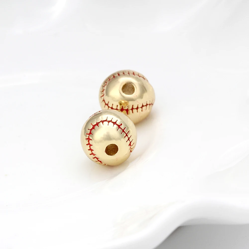 Медные шарики для бейсбола MEIBEADS 1 шт. свободные подходят женщин сделай сам