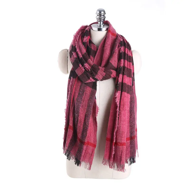 Зимний шарф 2017 кашемира Женщины Plaid Blanket scarf новый дизайнер основных шали Модные