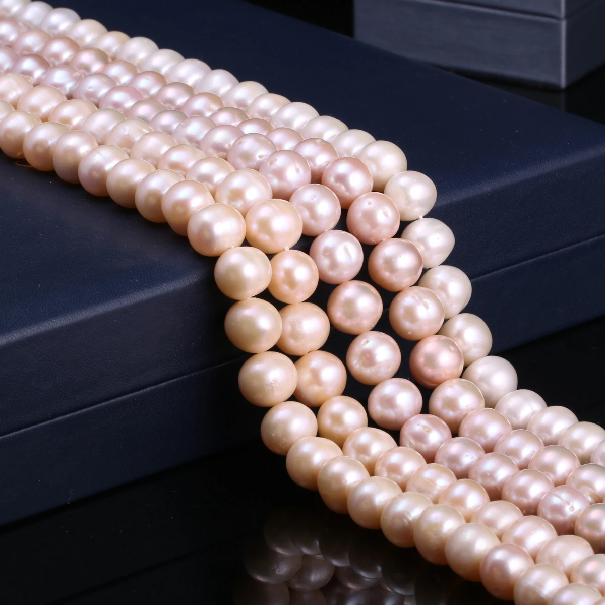 

Natural Freshwater Cultured Pearls Beads Round 100% Natural Pearls for Jewelry Making Necklace Bracelet 14 Inches Size 11-12mm