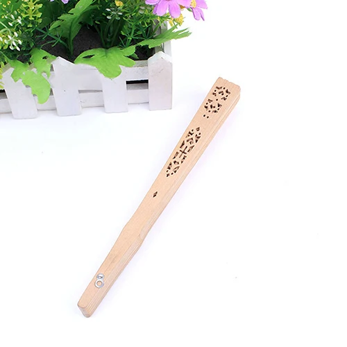 Винтажный полый резной деревянный цветок складной Ручной Веер Вечеринка