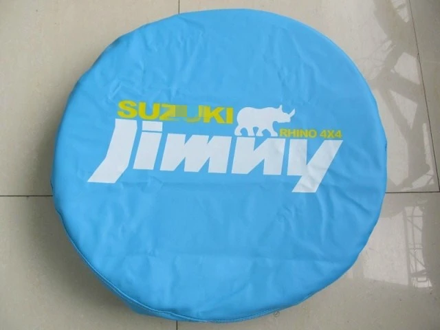 blue 1" запасное колесо Чехол протектор ПВХ кожа компактный аксессуары для Suzuki Jimny Grand Vitara - Название цвета: blue