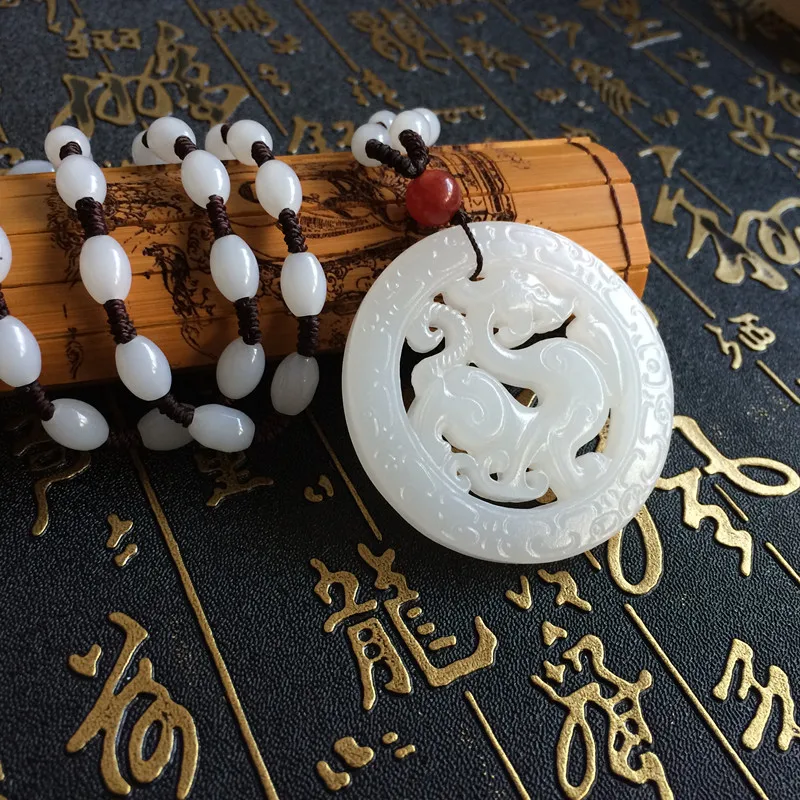 Ожерелье с подвеской из натурального белого камня в Афганистане колье вырезами