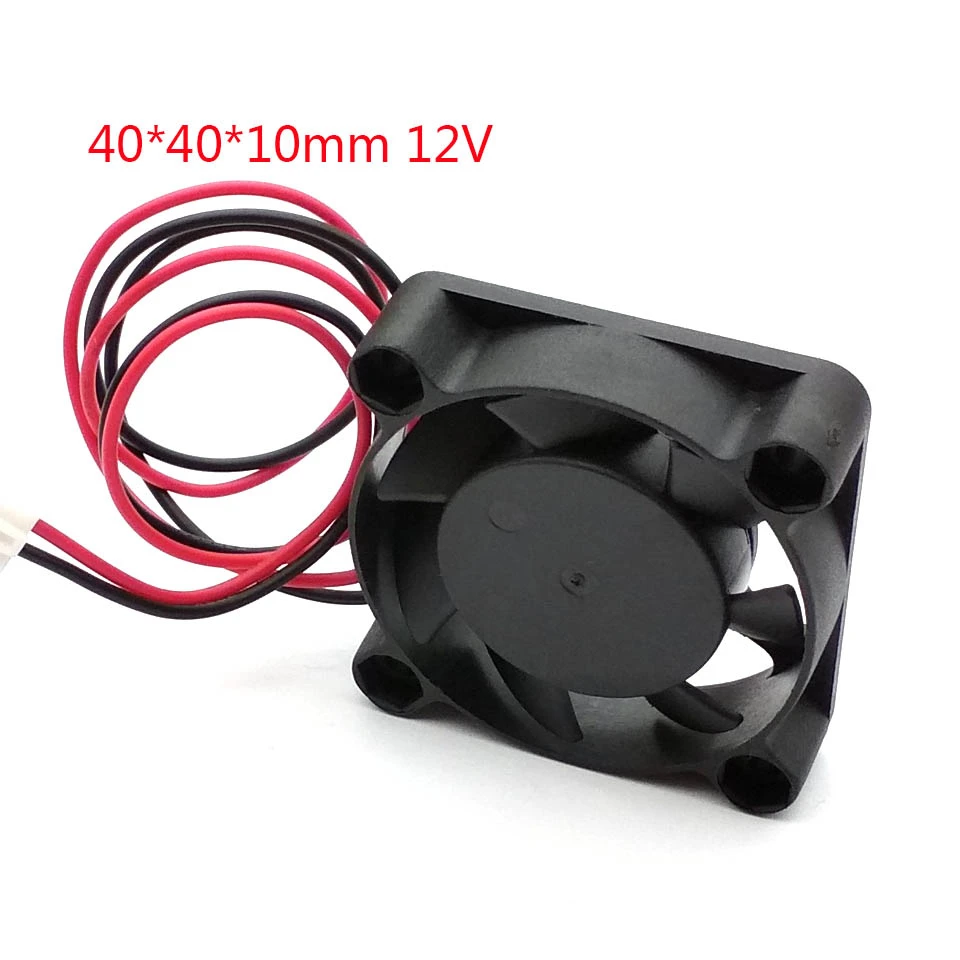 

DC 12V 40mm x 40mm x 10mm 2-Pin Ball Bearing Computer PC Case Cooling Fan 4010