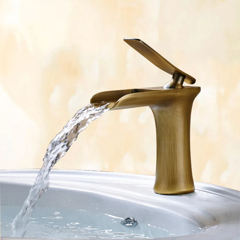 Uythner дуги широкий рот водопад бассейна кран с холодной и горячей воды античная