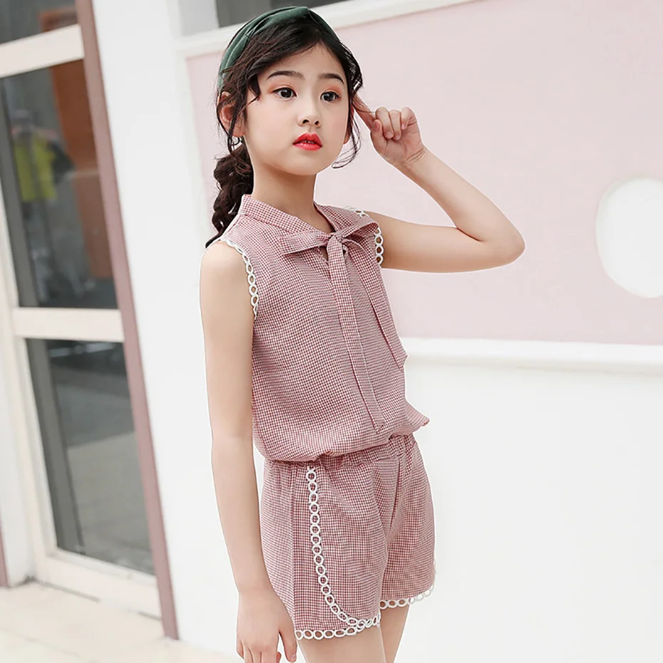 Комплект одежды для девочек 2019 летний костюм одежда без рукавов праздничная