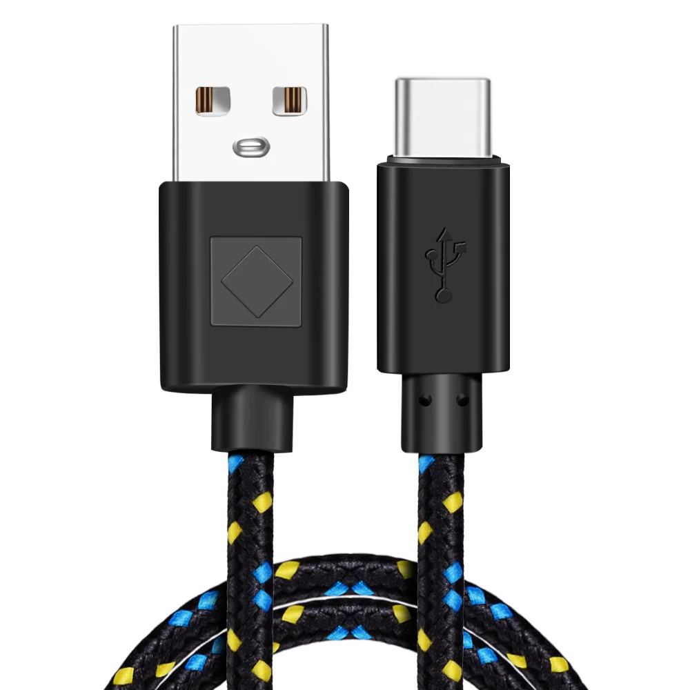 Быстрая зарядка type-C USB C кабели для мобильных телефонов 1 м/2 м/3M USB C кабель Быстрая зарядка для samsung S10 Plus huawei кабель с нейлоновой оплеткой