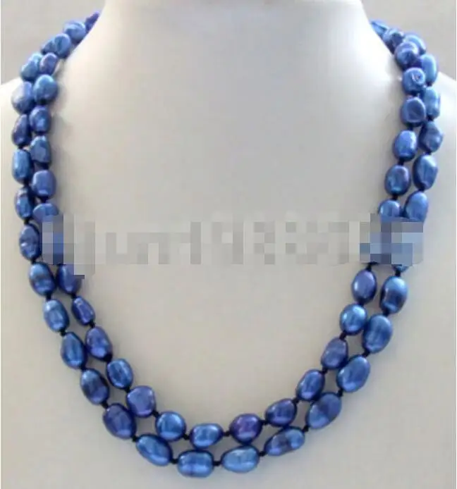 

nature 35" blue baroque freshwater pearl necklace 7-8mm