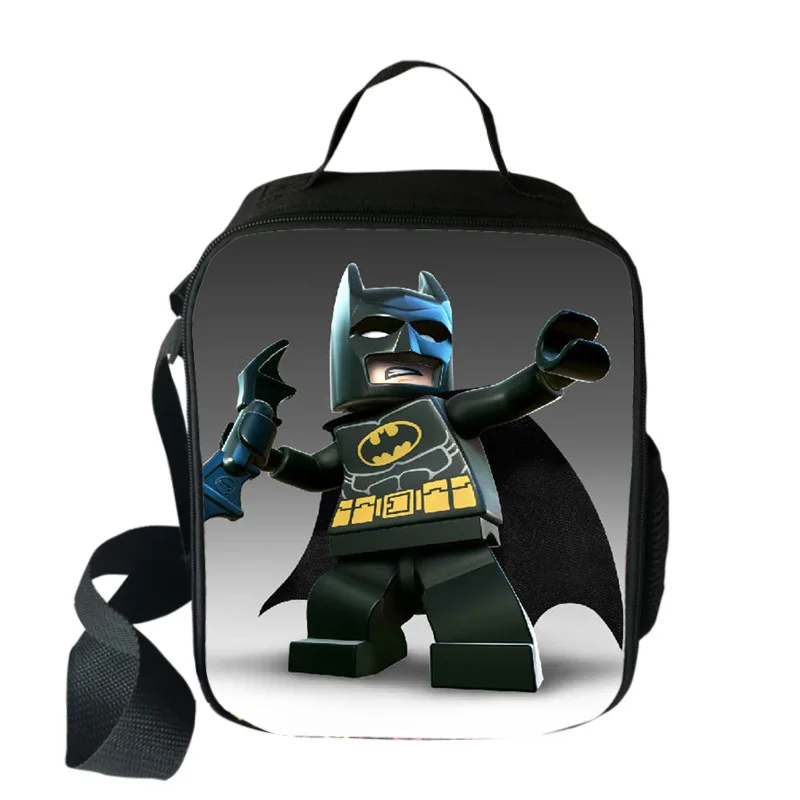 batman 12 Супер герой Бэтмен мультфильм крутая изолированная сумка для обеда для детей Детская сумка для обеда Термосумка для еды в школу для девочек и мальчиков - Цвет: batman 12