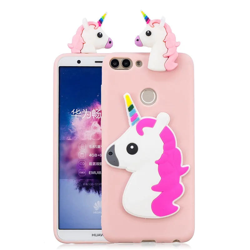 3D Милый Панда Единорог кактус силиконовый чехол для телефона на Fundas huawei P Smart/P Smart чехол Coque для женщин и детей