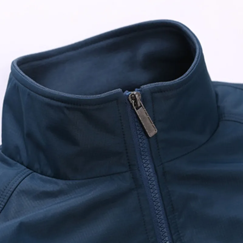 

Spring Autumn men jacket Stand collar thin Casual coat mens Solid color jacket Male large size zipper Outerwear Brand clothing
