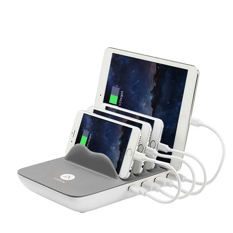 Universal USB Charging Station 2.4A Multi 4 Ports Stand Fast Phone Charger For Xiaomi iPad iPhone X 8 Plus 7 7Plus Samsung | Мобильные