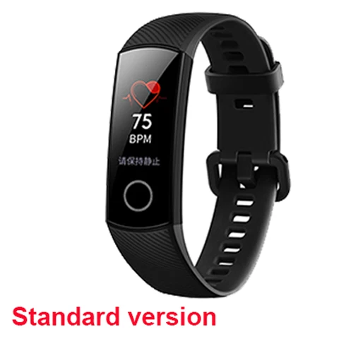 Black Standard HUAWEI Honor Band 4 Стандартный/версия для бега умный Браслет фитнес-трекер спортивный 50 м водонепроницаемый браслет монитор сна - Цвет: Black Standard