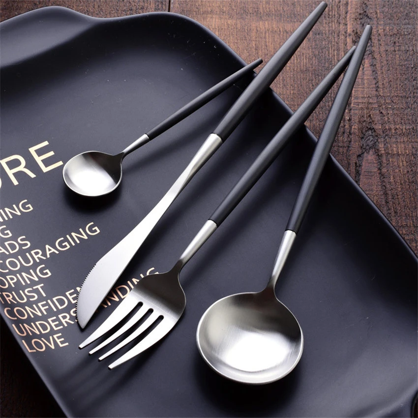 Столовые приборы столовые из нержавеющей стали набор столовых приборов Западная