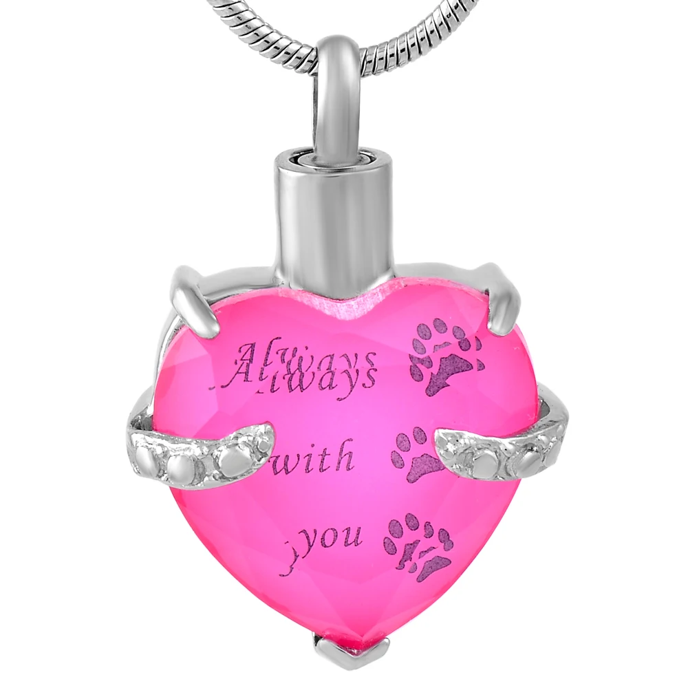 

CMJ9790 Crystal Heart Necklace Series Ashes /Perfume Holder -Cremation Pendant Pet Urn Necklace Keepsake Urns Jewelry Birthstone