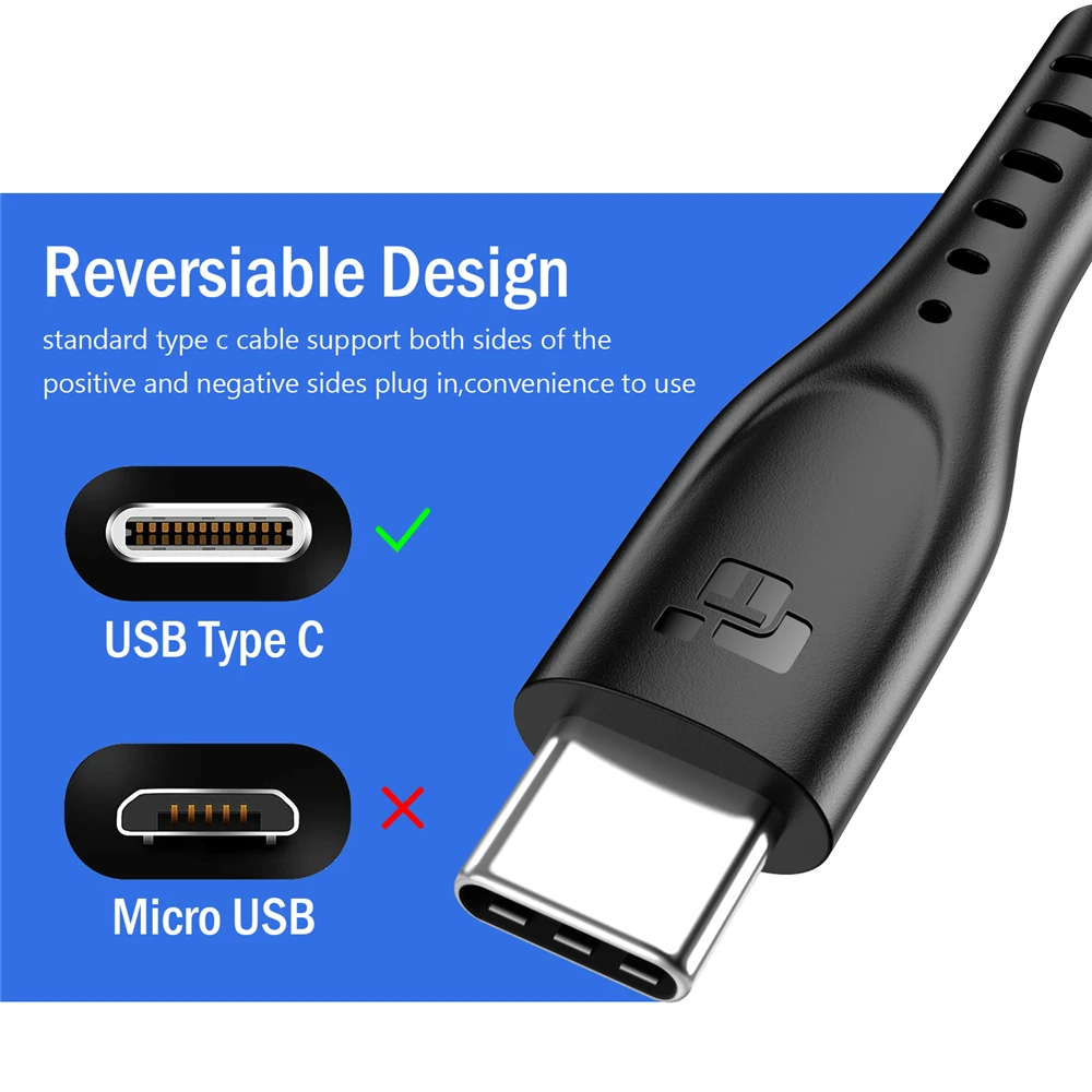 Кабель TIEGEM USB Type C 3 1 а высокопрочный TPE кабель для быстрой зарядки и передачи