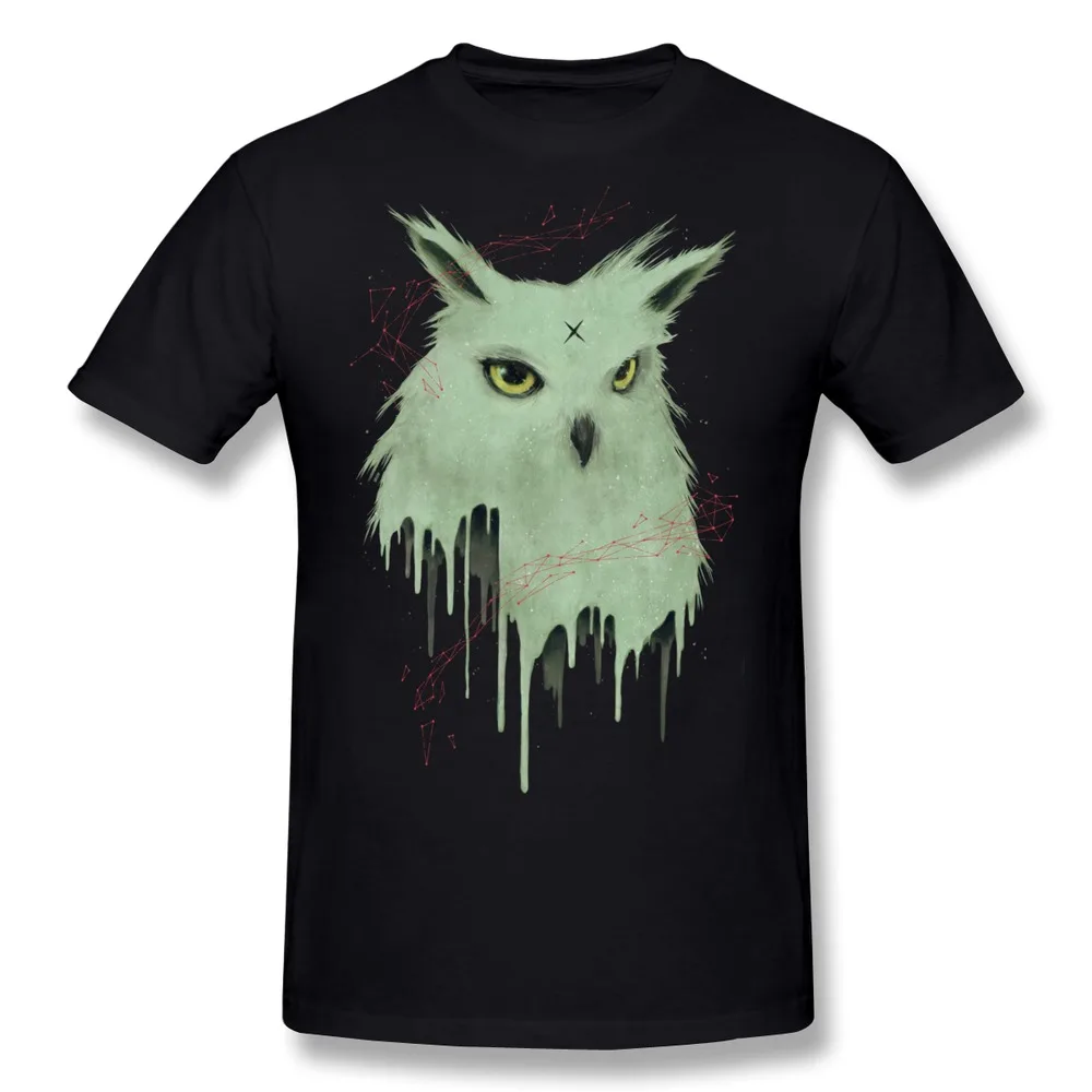 Mens T Shirt Slim Fit Melting Owl Customize Top Rated Мужская одежда