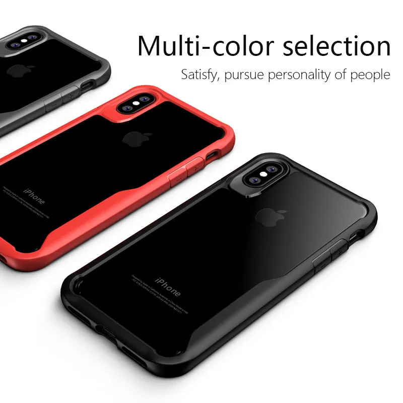 Прозрачный акриловый Мягкий чехол из ТПУ для iPhone Xs Max XR X 10 6s 6 s 7 8 Plus роскошный