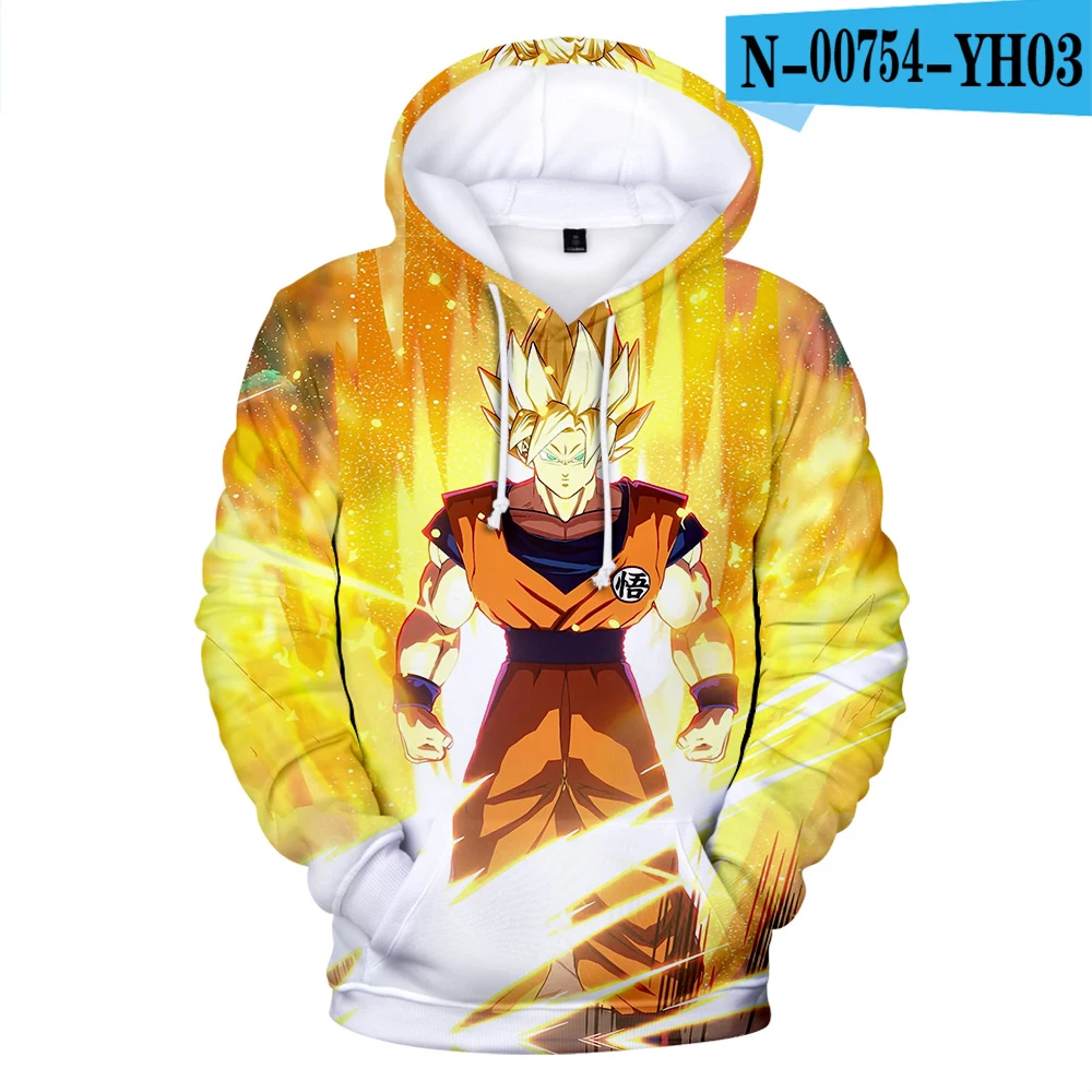 Черный Aikooki худи Dragon Ball мужские толстовки с капюшоном Кепка-капюшон пуловеры для мальчиков и девочек аниме Dragon Ball GoKu Z Hoody Желтые Куртки - Цвет: Черный