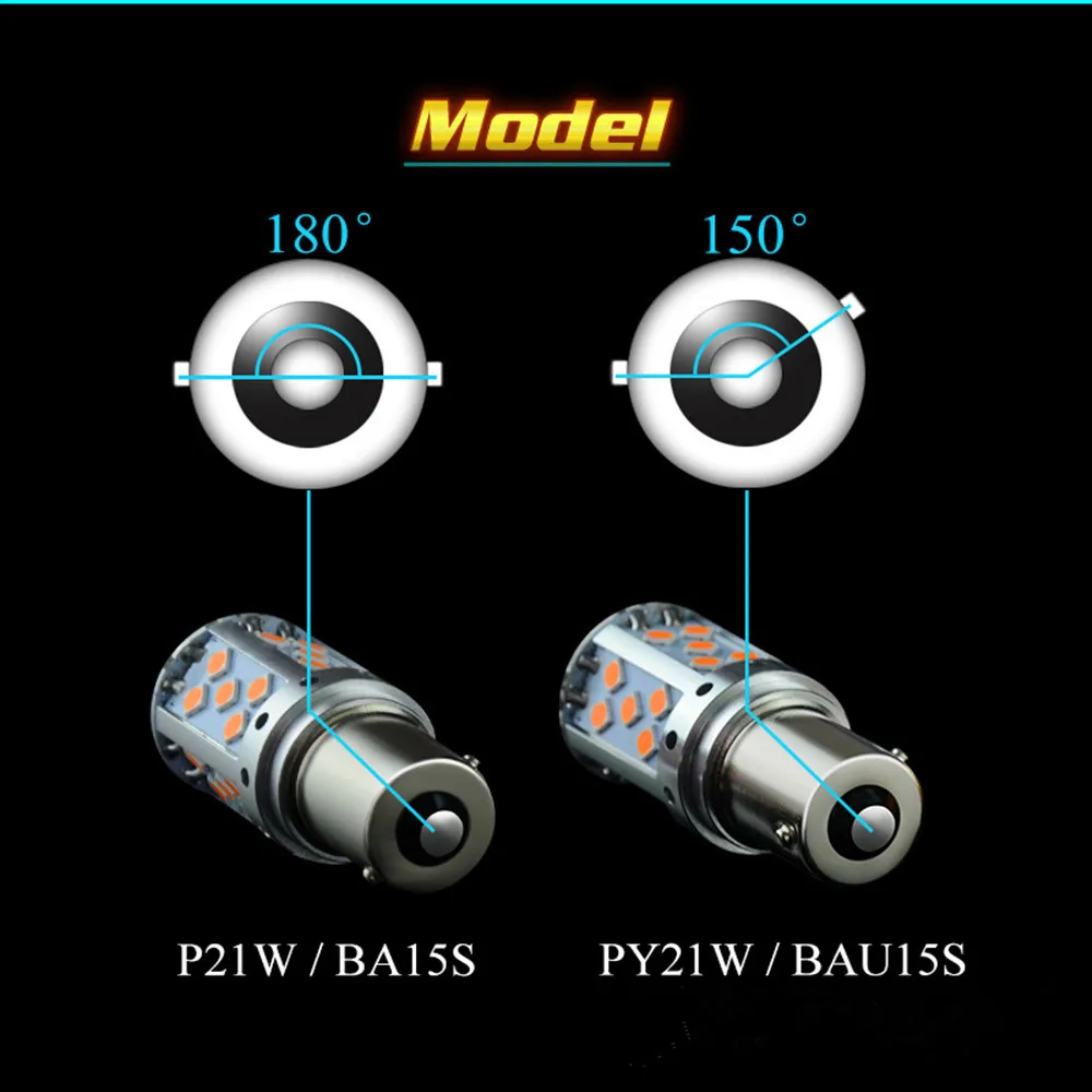 YM E-Bright 20 шт. 1156 P21W BA15S PY21W BAU15S LED Canbus 3030 35 светодиодный s поворотники автомобиля без