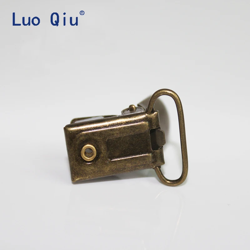 Luo Qiu 300 шт./лот U форма 35*20 мм бронзовые зажимы на подтяжках для брюк зажим одежды