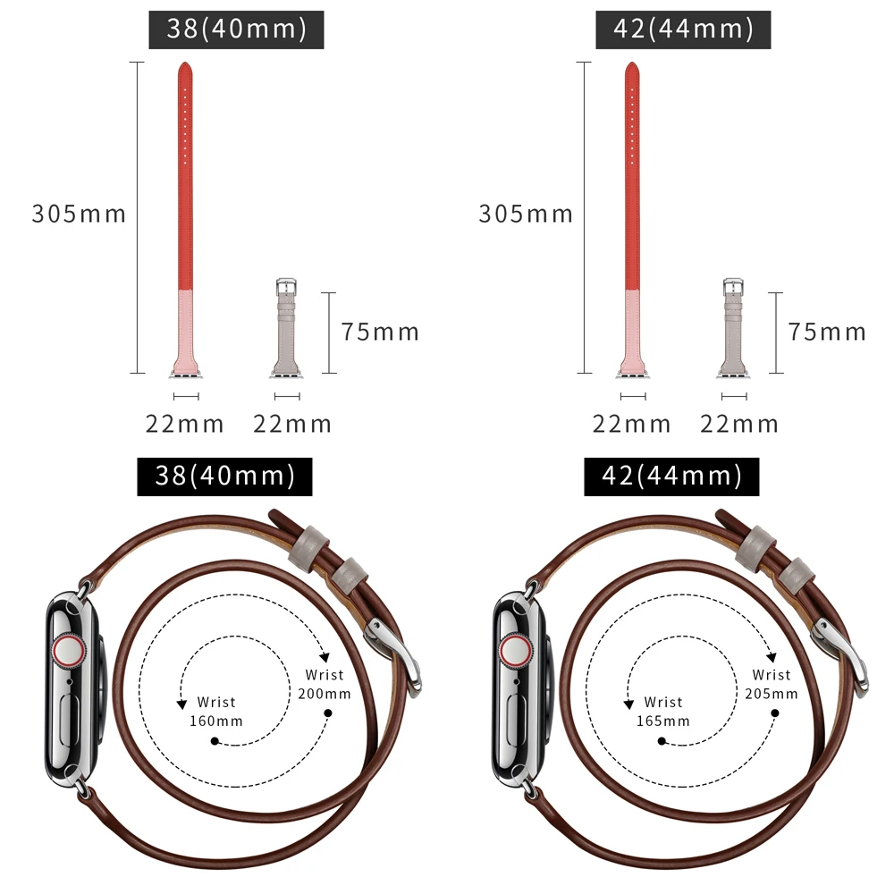 Strap for Apple Watch Band Leather 44mm 38mm Straps 42mm Bands Series iWatch Bracelet 4 3 2 1 | Наручные часы