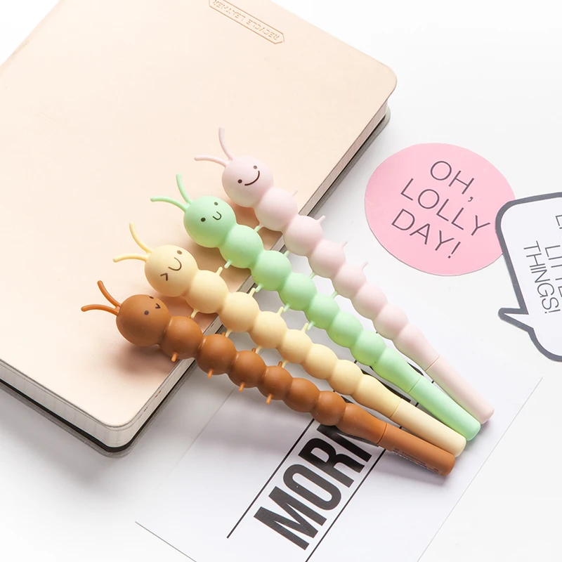 20 шт./лот Милая гусеница мультипликационная гелевая ручка ручки с изображением