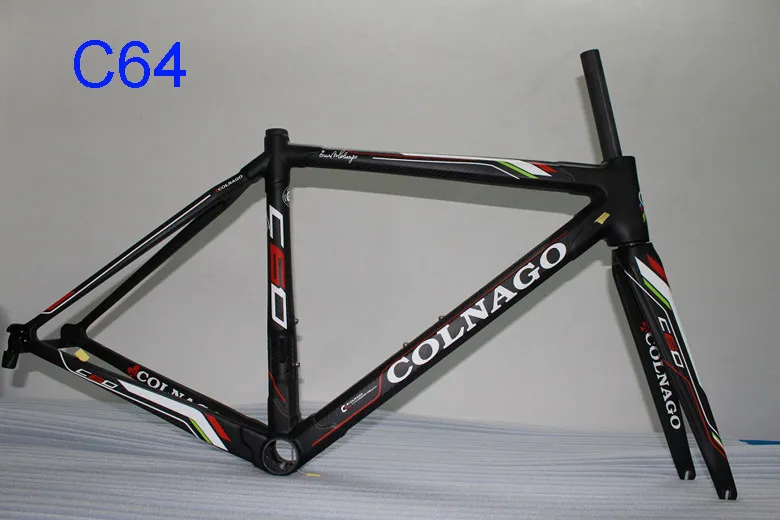 Черная картина белый Colnago C60 дорожный велосипед рама красное углеродное волокно велосипедная Рама+ подседельный штырь+ вилка+ зажим+ гарнитура