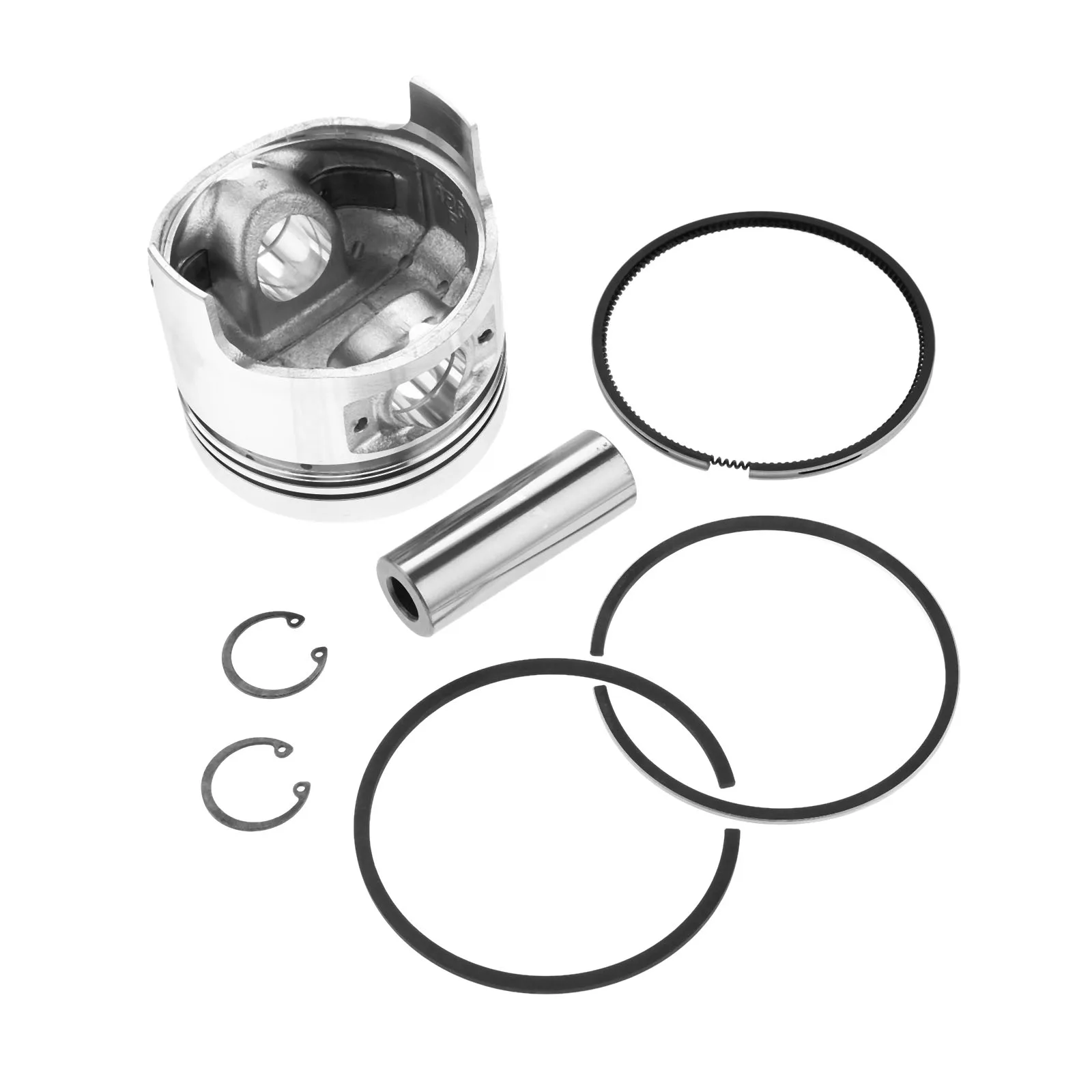 DRELD Piston Assembly with Piston Pin Piston Ring Circlip Set fit for Chinese 186F 86mm Bore Diesel Engine Generator Parts
