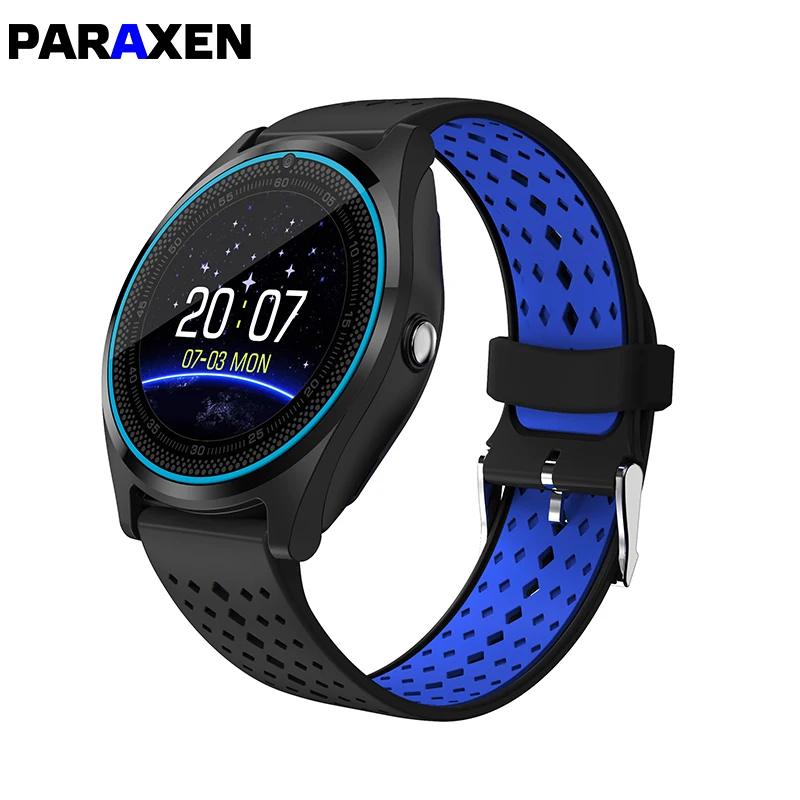 Смарт часы PARAXEN V9 с поддержкой камеры Bluetooth браслет SIM картой для мужчин и женщин IOS