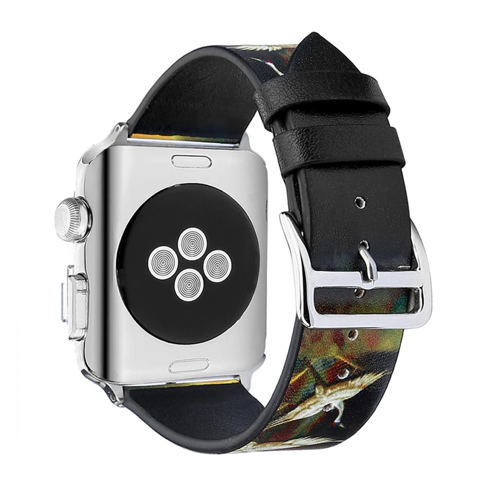 Кожаный ремешок для apple watch 42mm 38 мм 44 40 наручных часов iwatch серии 4/3/2/1 Замена