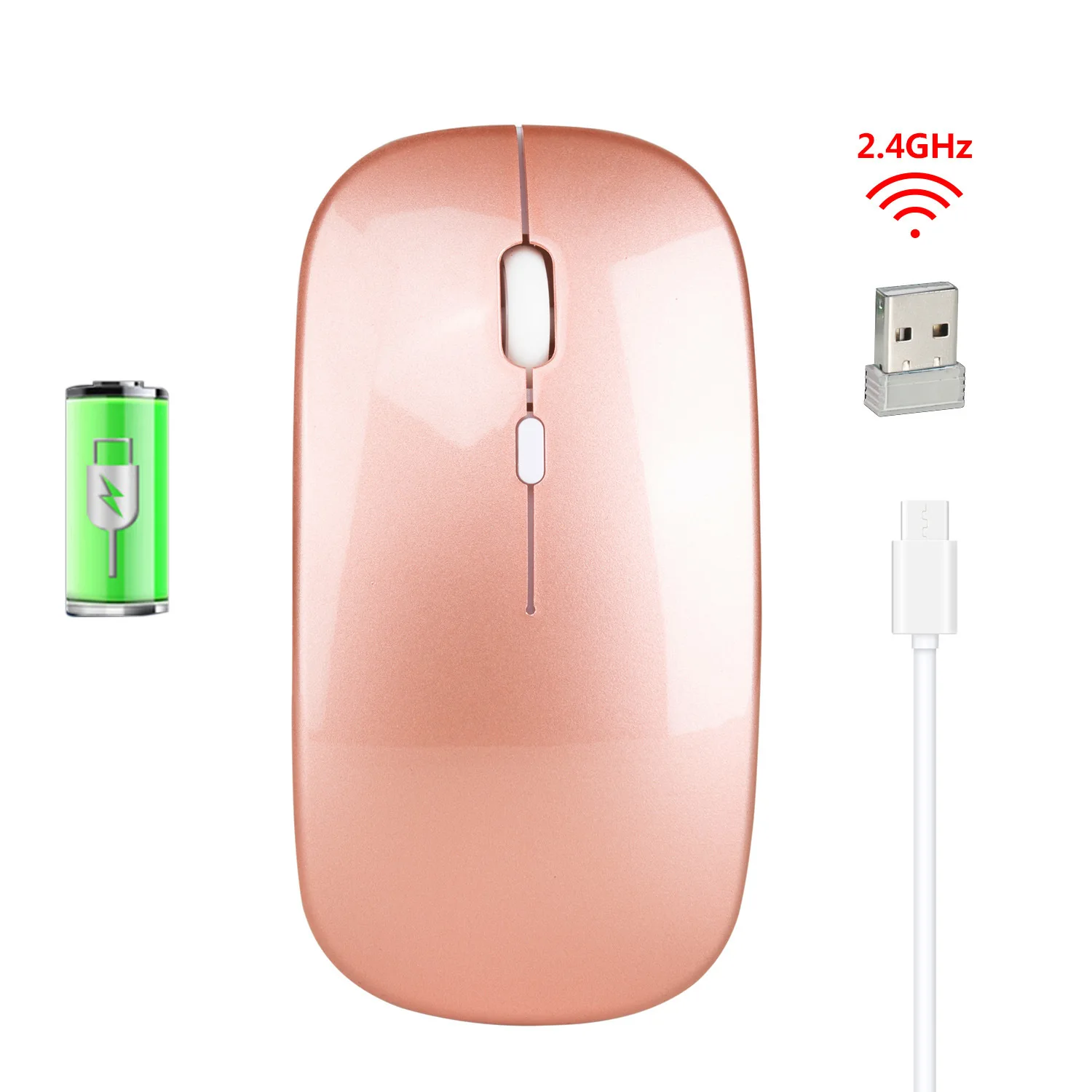 Hongsund аккумуляторная беспроводная мышь 2 4G офисная встроенный литиевый