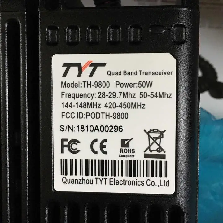 TYT TH-9800 Pro 50 Вт 809CH Quad Band двойной дисплей ретранслятор скремблер СВЧ/УВЧ-трансивер автомобильный Грузовик радиоприемник с программированием