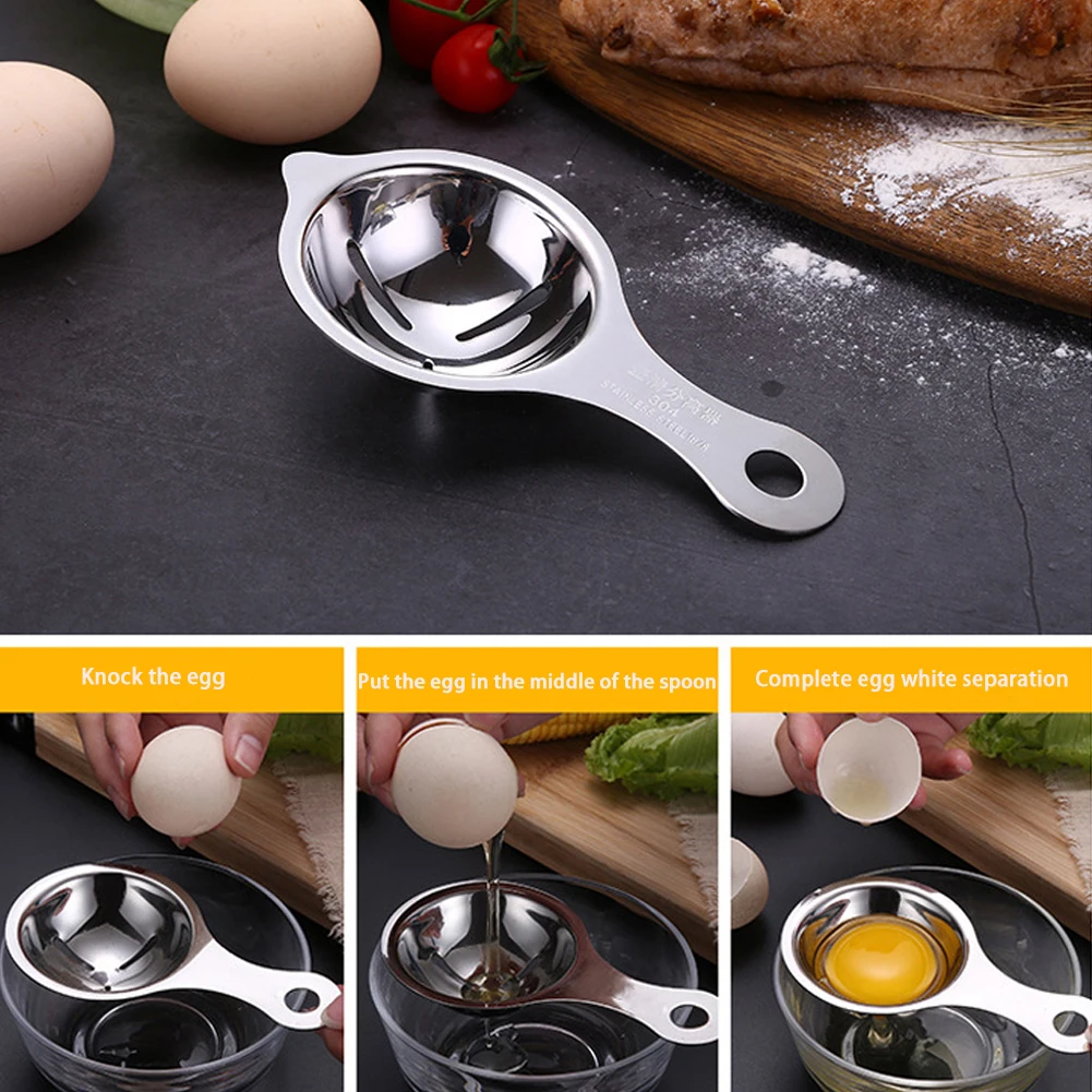 Egg White Yolk Separator Stainless Steel Filter Cooking Tools Convenient Strainer Portable Kitchen Accessories | Дом и сад