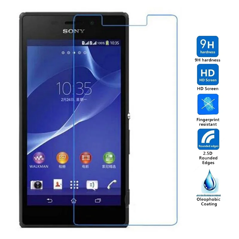 Закаленное стекло для Sony Xperia M2 S50H Aqua D2403 D2406 D2303 защитная пленка экрана