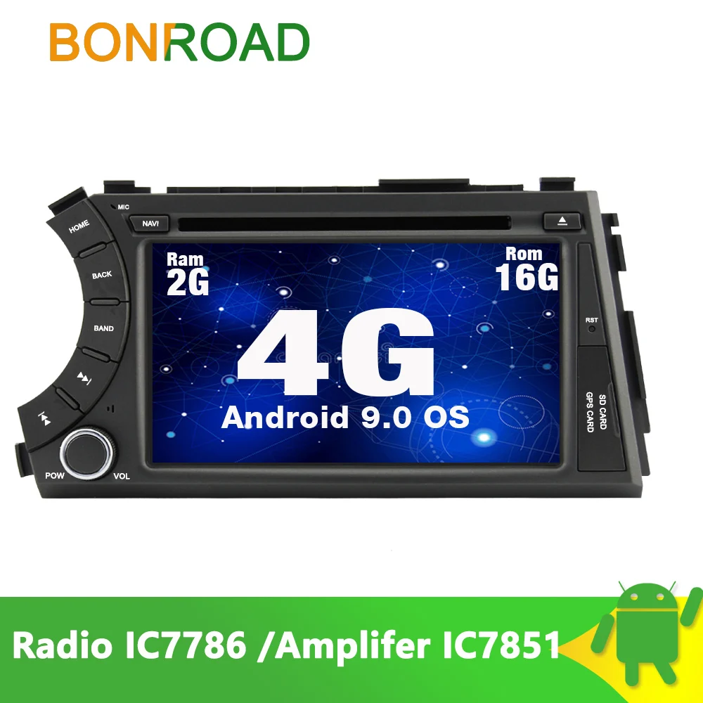 Bonroad 2 Din Автомобильный мультимедийный плеер для SsangYong Actyon Kyron видео gps Wifi радио 4G MP3 сенсорный экран