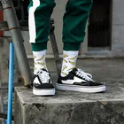 Модные брендовые Длинные мужские носки в стиле Харадзюку, чесаный хлопок, для скейтборда, в стиле хип-хоп, повседневные забавные счастливые мужские носки с бананами, носки для свадьбы