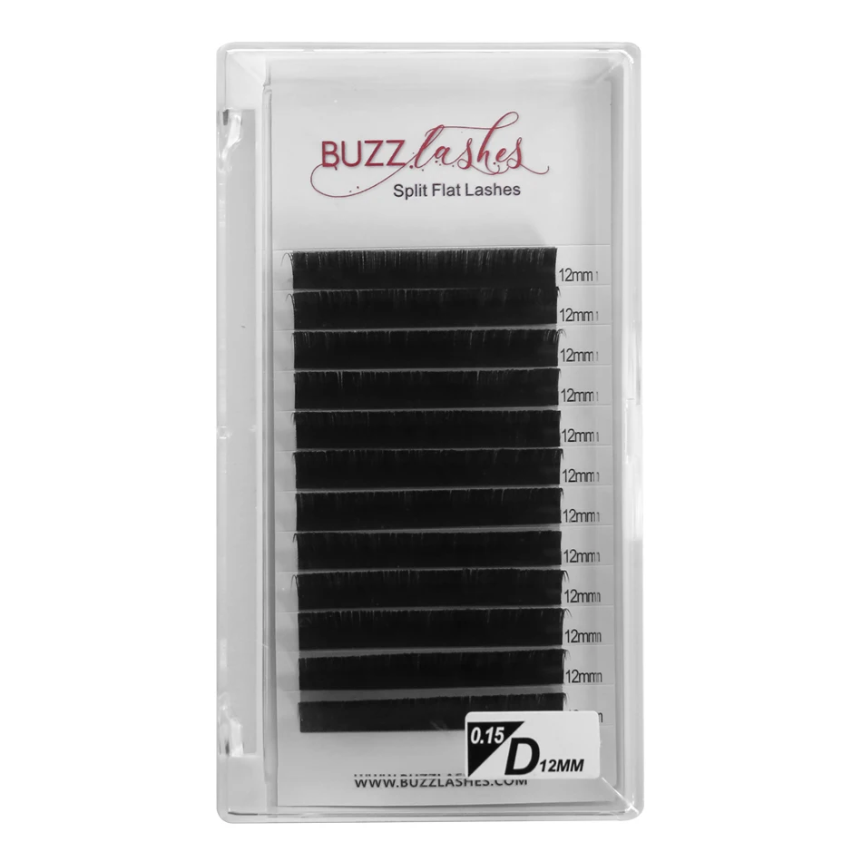 Buzz Lashes кашемировые плоские ресницы эллипса накладные матовые раздельные