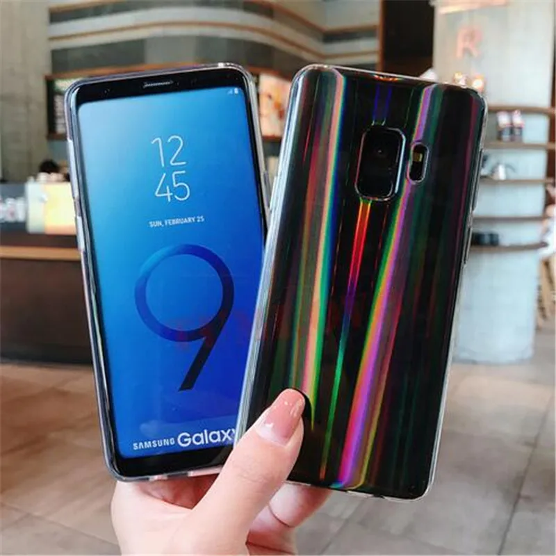Fashion Cool Laser Soft TPU Phone Case for Samsung Galaxy A6 A8 Plus 2018 S9 S8 S6 S7 Edge note5 note8 note9 A310 A510 A320 |