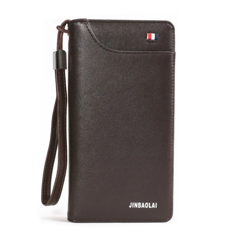 

High Quality Men Wallet Genuine Leather Dull Purse Fashion Casual Long Business Male Clutch Wallets Men's Handbags Men Clutchbag