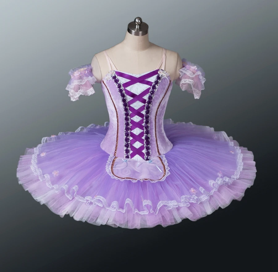 Purple 1 Фиолетовая/сиреневая профессиональная балетная пачка для женщин «Щелкунчик», пачка на заказ, классическая балетная пачка для взрослых с рисунком блинов - Цвет: Purple 1