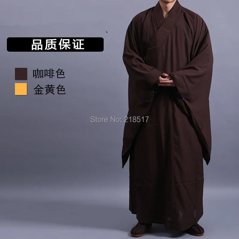 Унисекс Haiqing lay одежда шаолин храмовый костюм буддийский халат платье дзен